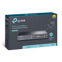 Сетевой коммутатор TP-Link TL-SF1016DS, 16-port 10/100Mbps, Rack 13"