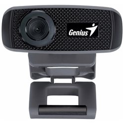 Веб-Камера Genius FaceCam 1000X, USB 2.0, 1280x720, 1.0Mpx, Микрофон, Крепление: зажим, Чёрный