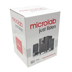 Акустическая система 2.1 Microlab M-100 черный, RMS 10Вт(2,5х2+5Вт), miniJack 3.5mm