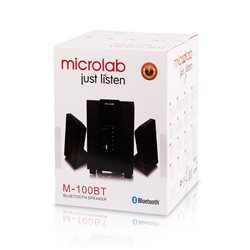 Акустическая система 2.1 Microlab G100BT черный, RMS 11Вт(2,5х2+5Вт), Bluetooth, AUX, USB, FM, mSD, RGB
