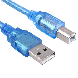USB шнур для принтера 1,5m (экранированный синий)