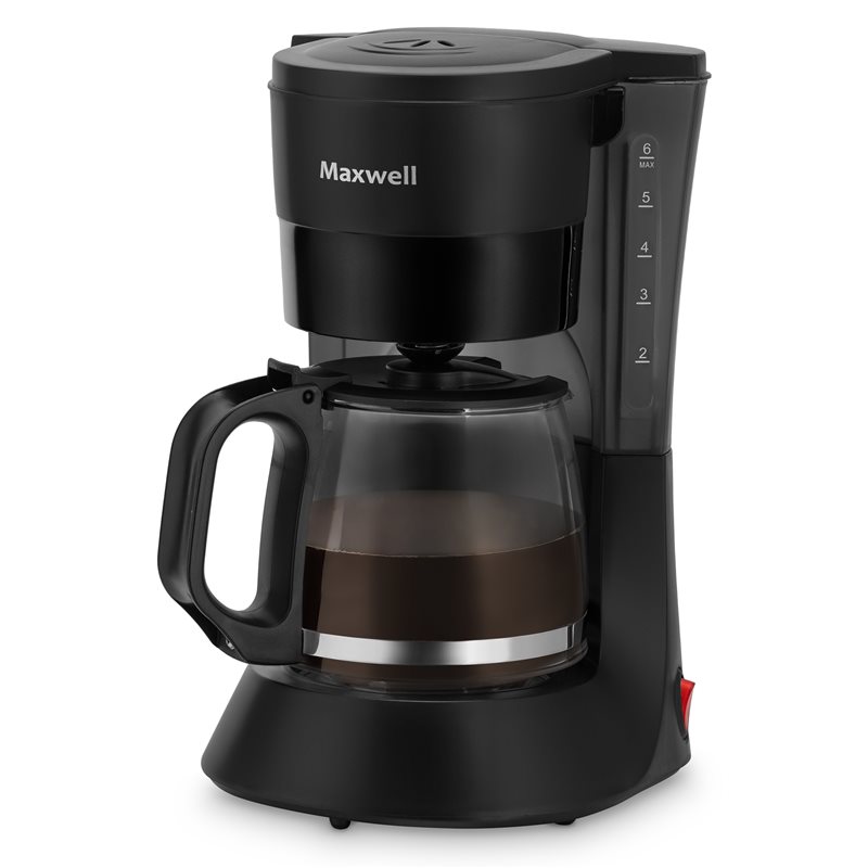 Кофеварка Maxwell MW-1650 Мощность 600Вт. Объем 0.6 литра, Тип капельная. Используемый кофе молотый. Материал корпуса пластик.