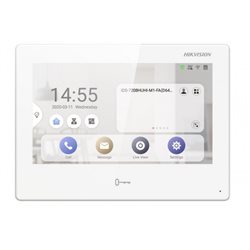 IP видеодомофон HIKVISION DS-KH9310-WTE1 OS Android (7" TFT LCD/1024x600/PoE/Wi-Fi/mSD/LAN/Touch/Hik Connect) White
