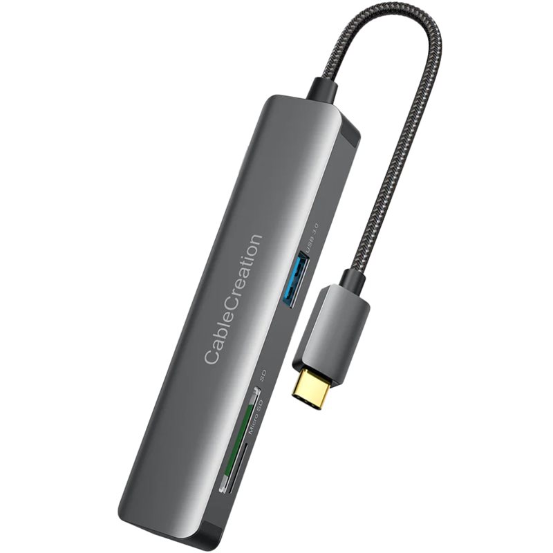 USB-хаб CableCreation 5-in-1 USB-C Hub CD0779 4K HDMI (30Hz), Micro SD .