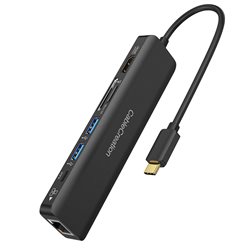 USB-хаб CableCreation 7-in-1 USB-C Hub CD0754 1x100W USB Type-C Charging, 2xUSB 3.0 (5 Gbps), Micro SD Card Reader, SD Card Read
