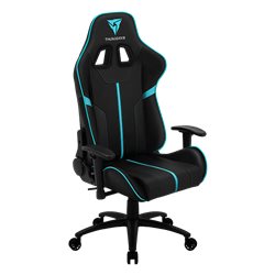 Gaming Chair ThunderX3 BC3 BLACK&CYAN 65mm wheels PVC Leather