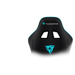 Gaming Chair ThunderX3 BC3 BLACK&CYAN 65mm wheels PVC Leather