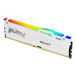 DDR5 16GB PC-41600 (5200MHz) KINGSTON FURY BEAST WHITE RGB XMP KF552C40BWA-16