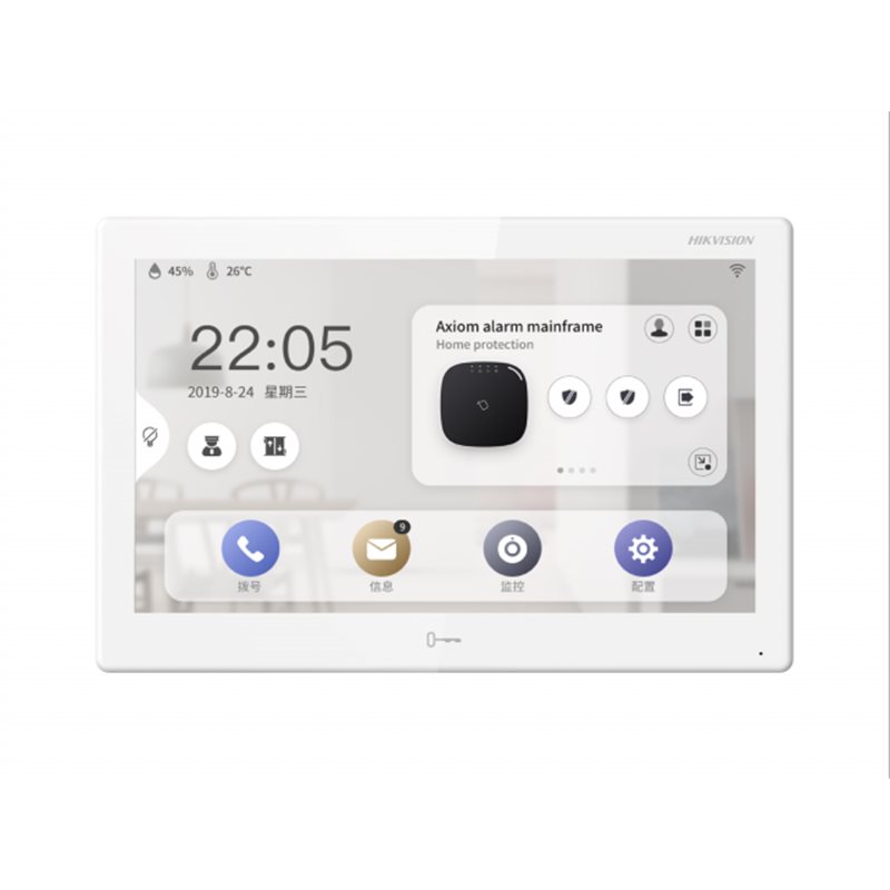IP монитор видеодомофона HIKVISION DS-KH9510-WTE1 10,1" Touch-Screen,Android,PoE,WiFi,WHITE