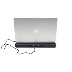 Охлаждающая подставка для ноутбука RIVACASE 5557, 17.3", 2 вентилятора 110 мм, 1100±10%RPM, USB, Габариты 300x48x365 мм, черный