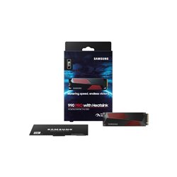 Твердотельный накопитель SSD 1TB Samsung 990 PRO with Heatsink MZ-V9P1T0CW M.2 2280 PCIe 4.0 x4 NVMe 2.0, Box