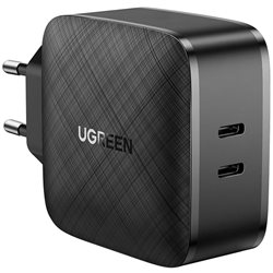 Зарядное устройство UGREEN CD216 (2xType-C, 66W, быстрая зарядка, чёрный) 70867
