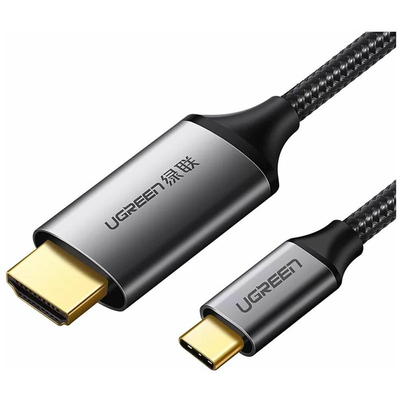 Кабель UGREEN MM142 (USB-C- HDMI, 1.5м), чёрный 50570