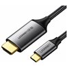 Кабель UGREEN MM142 (USB-C- HDMI, 1.5м), чёрный 50570