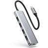 USB-HUB UGREEN CM219 (Type-C - 4xUSB 3.2, 0.15м, серый) 70336