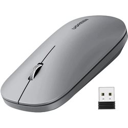 Мышь беспроводная UGREEN MU001 USB (оптическая, DPI:max4000, silent, 4 кнопки) серый 90373