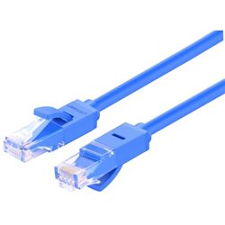 Сетевой кабель UGREEN NW102 Cat 6 U/UTP Lan, 1м, голубой 11201