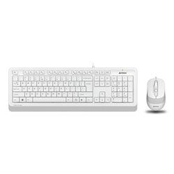 Клавиатура+мышь A4Tech Fstyler F1010, Оптическая Мышь, USB, 1600DPI, Длина кабеля 1,5 метра, Анг/Рус, White