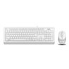 Клавиатура+мышь A4Tech Fstyler F1010, Оптическая Мышь, USB, 1600DPI, Длина кабеля 1,5 метра, Анг/Рус, White