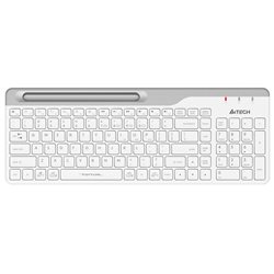Беспроводная клавиатура A4tech FBK25 Fstyler мембранная, 111btns, waterproof, BT+2,4G USB, Анг/Рус, до 10 м, Белый
