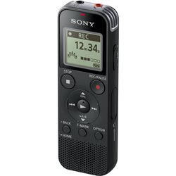Диктофон SONY ICD-PX470, 4GB, Микрофон стереофонический, (MP3 48-192kbps/44.1kHz), (LPCM 16bit/44.1kHz), MP3/LPCM, microSD, Line