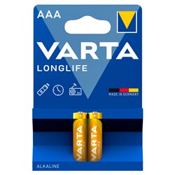 Батарейка AAA 1.5v VARTA LONGLIFE Micro 4103 Ministilo LR03 MN2400 (в упаковке 2шт, цена за 2шт)