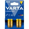 Батарейка AAA 1.5v VARTA LONGLIFE 4103 LR03 (Алкалин 4шт)
