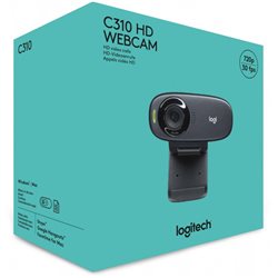 Вебкамера Logitech Webcam C310 HD 1280x720, 30fps, 60°, omni-directional mic, USB 2.0, Black  1.5 m