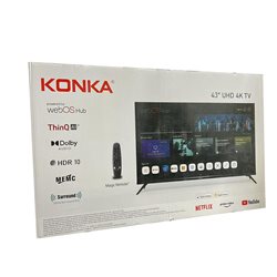 Телевизор KONKA 43VR700W 110см, webOS 7.0, 4K UHD, MEMC, 30watt, UltraSurroundPro, magic пульт, Apple AirPlay, металл