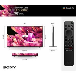 Телевизор 75" Sony XR-75X90K 4K HDR10, 100 Гц, Android, Dolby Atmos, Пульт ДУ с голосовым управлением