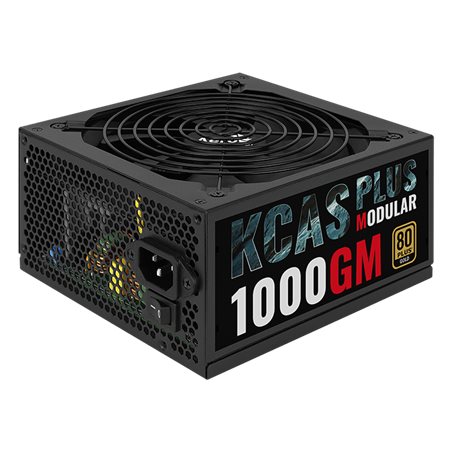 Блок питания 1000W Aerocool KCAS PLUS1000GM,1000W, ATX, Gold, APFC, 20+4  pin, 8pin, 4+4pin,10*Sata, 6*Molex, 6*PCI-E 6+2 pin, М