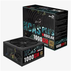 Блок питания 1000W Aerocool KCAS PLUS1000GM,1000W, ATX, Gold, APFC, 20+4  pin, 8pin, 4+4pin,10*Sata, 6*Molex, 6*PCI-E 6+2 pin, М