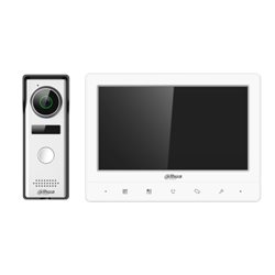 Видеодомофон DAHUA DHI-KTA02 (7"TFT LCD, 1024x600, 1,3Mp, DWDR, mSDдо32Gb, Touch, IP66, Plastic+ABS slim) silver/white
