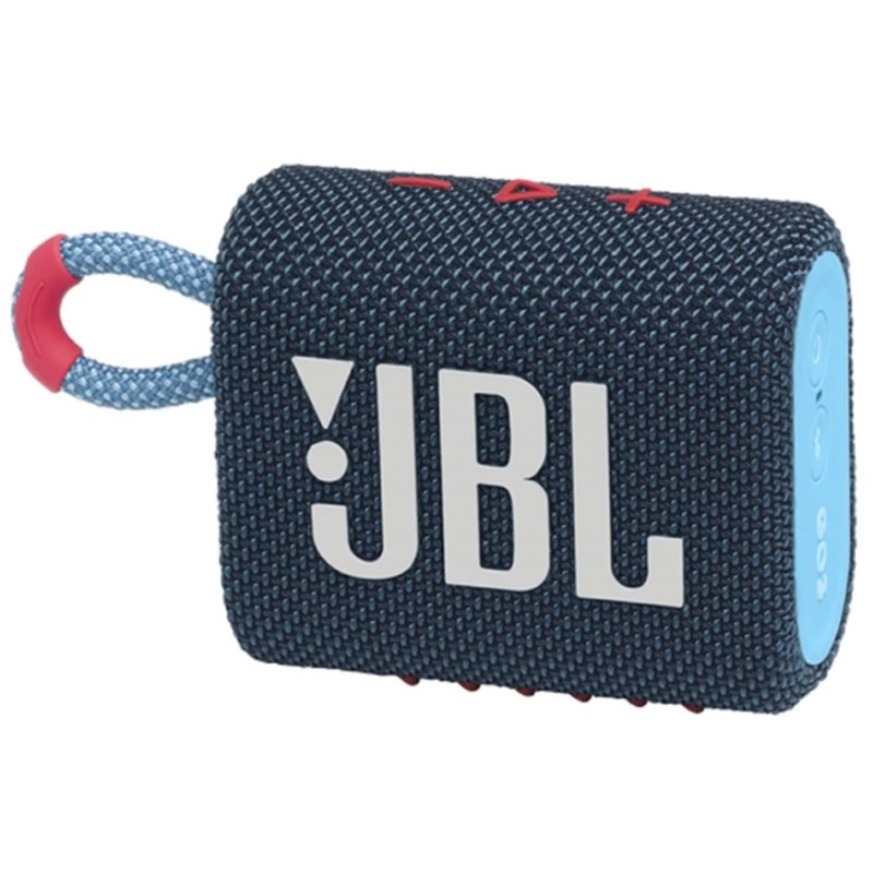 Беспроводная колонка JBL GO 3, 5.1 Bluetooth, 110Hz-20kHz, Waterproof IP67, 3.5 jack, USB-TypeC, Время работы 5ч, Черно-Голубой 