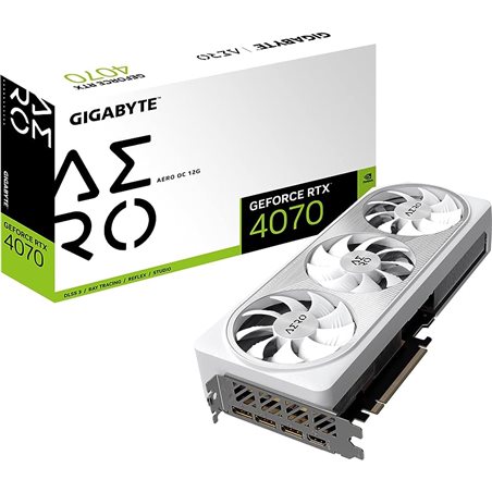 GEFORCE RTX4070 OC 12GB GDDR6X 192bit 2565Mhz 3xDP HDMI GIGABYTE GV-N4070AERO OC-12GD