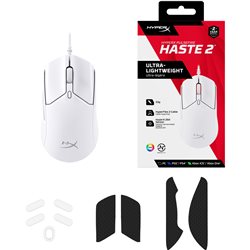 HyperX Pulsefire Haste 2 6N0A8AA Gaming Mouse,USB WHITE