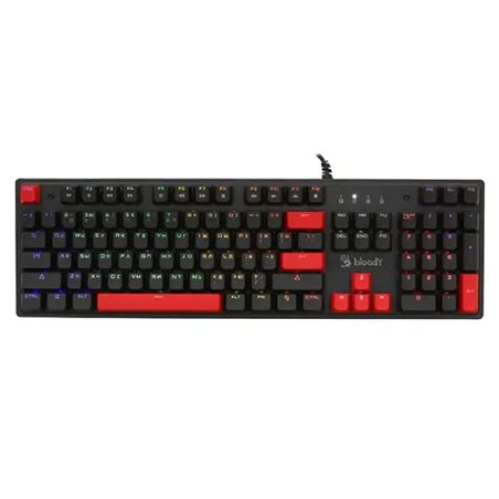 A4TECH BLOODY S510R GAMING MECHANICAL FIRE BLACK BLMS RED SWITCH KEYBOARD USB US+RUS