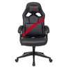 Кресло игровое Zombie DRIVER, макс.нагрузка 120 кг, регулировка высоты/наклона/жесткости, эко.кожа, черный/красный с подголовник