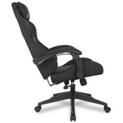 Кресло игровое Zombie PREDATOR, макс.нагрузка 150 кг, регулировка высоты, блокировка наклона, ткань/пластик, черный, ID1908740