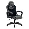 Кресло игровое Zombie VIKING 6 KNIGHT Fabric, макс.нагр 120 кг, регулир. высоты/жесткости, ткань/металл, серый/черный с подголов