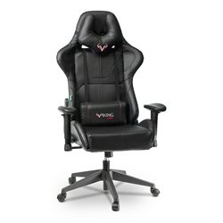 Кресло игровое Zombie VIKING 5 AERO, макс.нагрузка 150 кг, регулировка высоты/наклона/жесткости, эко.кожа, черный с подголовнико