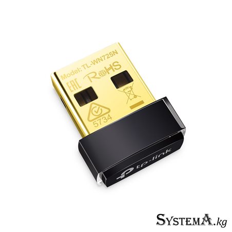 Адаптер Wi-Fi USB ультракомпактный TP-LINK TL-WN725N(RU) NANO Wi-Fi 150Мб USB 2.0