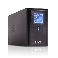 Источник бесперебойного питания SVC V-500-L-LCD, Мощность 500ВА/300Вт, Диапазон работы AVR: 165-275В, AVR в режиме Booster: 138-