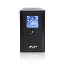 Источник бесперебойного питания SVC V-500-L-LCD, Мощность 500ВА/300Вт, Диапазон работы AVR: 165-275В, AVR в режиме Booster: 138-