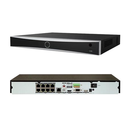 NVR HIKVISION DS-7608NXI-K2/8P (80|160Mb/s/8MP/4K/H.265+/2xSATA/3xUSB2.0/HDMI/VGA/RCA/Alarm 4/1)