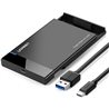 UGREEN CM300 70498 Внешний корпус для HDD/SSD 2.5", кабель Type-C to USB 3.0, чёрный