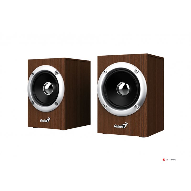 Звуковая система Genius SP-HF280 Wood, 3W x 2, 4ОМ, 100Hz-20KHz, 1,2 м, 3,5мм 31730028400