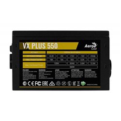 БП Aerocool VX-550 PLUS, 550W,ATX, (230V None-PFC), 20+4 pin, 4+4pin, 3*Sata, 3*Molex, 1*FDD, 1*PCI-