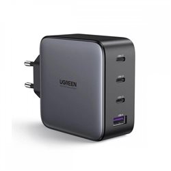 Зарядное устройство UGREEN CD226 (3xType-C, USB, 100W, GaN, быстрая зарядка, чёрный) 40747