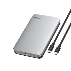 External Enclosure UGREEN CM300 (SSD/HDD 2.5" SATA, кабель USB Type-C - USB Type-C, алюминий) серый  70499
